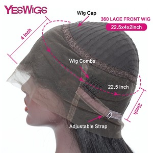 Parrucca anteriore in pizzo di visone all'ingrosso fornitore capelli peruviani non trasformati cuticola vergine allineata parrucca frontale in pizzo 360 capelli umani <span class=keywords><strong>onda</strong></span> profonda - Product Image 4