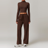 Vêtements de sport Aoyema, vêtements de sport d'extérieur, vêtements de sport à taille haute, style tendance, salle de sport, nylon respirant, respirant, tenue de course et de yoga