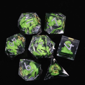 Mini Hành Tinh Nhựa Tùy Chỉnh Đa Diện Ttrpg Bảng Trò Chơi Rồng & Dungeon Handmade D6 D20 Nhà Máy Bán Buôn Dice Dnd Dice Set - Product Image 1