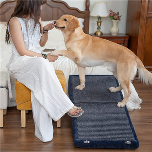 Rampe d'accès pour <span class=keywords><strong>chien</strong></span> en bois USMILEPET, <span class=keywords><strong>escalier</strong></span>, repose-pieds, fauteuil élévateur, meuble adapté aux chiens de grande, moyenne et petite taille - Product Image 2