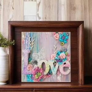 Pintura Decorativa de Punto de Cruz con Diseño de Mariposa, Flor, Amor y Alfabeto, para Sala de Estar o Dormitorio, Bordado DIY - Product Image 4