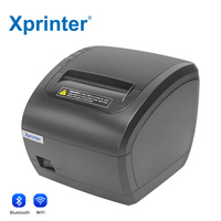 Impresora térmica de recibos Xprinter de alto rendimiento de 80mm, impresora de facturas con función de alarma de sonido y luz, color negro, a la moda