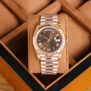 Calendrier classique luxueux pour hommes et femmes, mouvement automatique, cristal saphir, montre-bracelet résistante à l'eau - Product Image 3