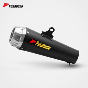 Forsound Factory <span class=keywords><strong>Prix</strong></span> de gros <span class=keywords><strong>KTM</strong></span> Duke390 RC390 Silencieux d'échappement de course style flèche en acier inoxydable noir 2018 2021 - Product Image 4