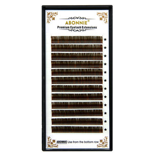 Extensions de cils Abonnie Color Lash Extensions Marron 8-15mm, naturelles et douces, pour usage professionnel - Product Image 5