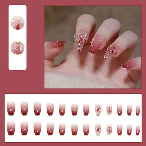 Easy Apply Custom Finger Nails Press On Artificial Fingernails