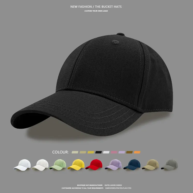 Custom 100% Cotton Sport Caps High Quality 6-panel Professional Print Embroidery Logo New Design Women Dad Hat Baseball Caps