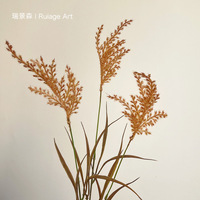 Y009 Natürlich Aussehender Mehrfarbiger Künstlicher Silbergras-Stiel für Hochzeits-Blumenarrangements & Heim-Vasendekoration