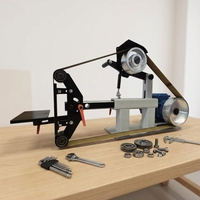 Ponceuse à bande haute vitesse BS282V VFD 0-32m/s, meuleuse à bande sans palier pour la fabrication de couteaux, le polissage du métal, du bois et de l'acrylique