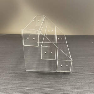 <span class=keywords><strong>3</strong></span> Tier rõ ràng Acrylic hiển thị Kệ Acrylic Riser hiển thị đứng cho mỹ phẩm sơn móng tay - Product Image 5