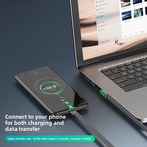 Cable <span class=keywords><strong>USB</strong></span> a Tipo-<span class=keywords><strong>C</strong></span> de Silicona Flexible en Forma de Codo - Cable de Transferencia de Datos DIY con Conductor de Cobre - Product Image 4