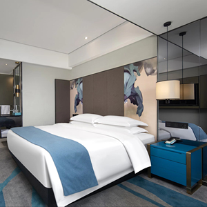 Set di trapunte in cotone blu Anti-acaro antipolvere Anti-batteri Hotel Set di biancheria da letto asciugamano da letto copripiumino da letto 7 pezzi Set di biancheria da letto - Product Image 2