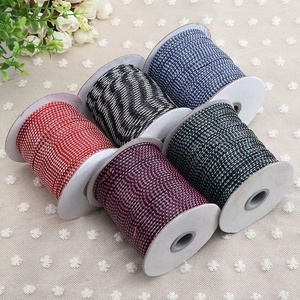 Kore iki renkli balmumu <span class=keywords><strong>3mm</strong></span> halat çevre koruma DIY <span class=keywords><strong>Polyester</strong></span> mumlu halat el-örme kolye halat