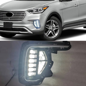 Đèn <span class=keywords><strong>LED</strong></span> DRL đèn sương mù cho Hyundai <span class=keywords><strong>Santa</strong></span> <span class=keywords><strong>Fe</strong></span> 2017 2018 2019 đèn chạy ban ngày đèn sương mù cản trước đèn lái xe - Product Image 1