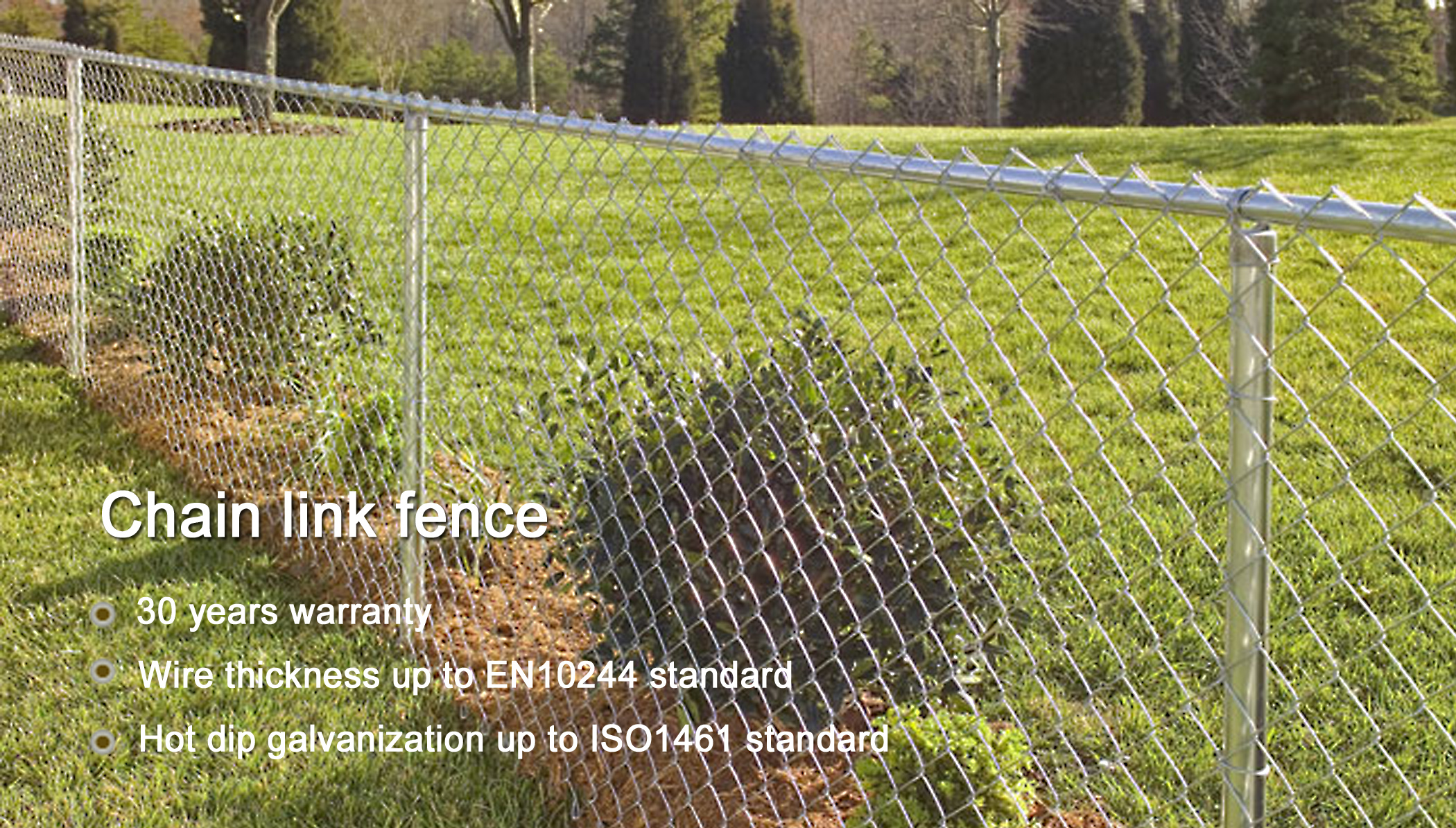 25x25mm Diamond Chain Link Fence Galvanized For Protection