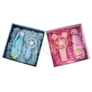 Set de Regalo de Verano Naranja Personalizado con Ventilador de Mano, Vaso de Vidrio <span class=keywords><strong>y</strong></span> Toalla - Product Image 5