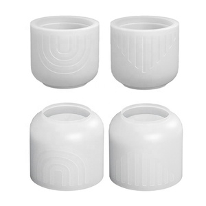 3D elaborati 3 tipi di semplice figura geometrica emersa forma di cilindro stampo <span class=keywords><strong>in</strong></span> silicone per resina artigianale <span class=keywords><strong>gesso</strong></span> cera vaso succulento - Product Image 3
