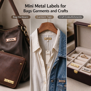 Etiqueta Metálica Personalizada para Ropa, Logotipo Grabado en Relieve, Etiqueta Metálica Cosida para Prendas, OEM ODM - Product Image 2