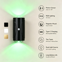 Lampe murale LED à triple induction avec 16 couleurs changeantes pour le jeu et la chambre à coucher