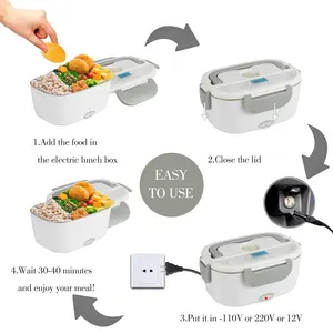 2 In 1 Hotsale Electrical Portable Electric Food Warmer Lunch Box With Insulation Bag