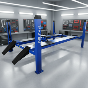 Système de levage à quatre poteaux de 4 tonnes |   Comprend un vérin de levage à roulettes pour un service sans roues - Product Image 1