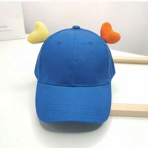 Casquette de baseball pour enfants, motif dessin animé, logo personnalisé en relief, coton doux, visière incurvée, réglable, pour promotion de marque et événements - Product Image 1