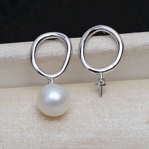 Ensemble de boucles d'oreilles et de pendentif baroque en argent S925, perles déformées de type cheveux, bijoux DIY, 3932, accessoires et composants en argent - Product Image 3
