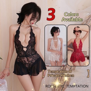Lencería Transparente de Encaje, Tentación Sexy, Puro Deseo, Body de Una Pieza, Pasión, Abertura en la Entrepierna, Noche Larga, Diversión Infinita - Product Image 3