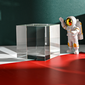 Hızlı kargo toptan 70*70*70mm şeffaf temizle <span class=keywords><strong>Paperweight</strong></span> K9 3D kristal küp boş kristal gravür için - Product Image 4