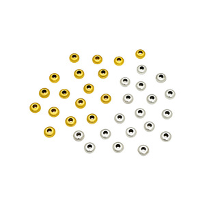 Alloy Round Loose Beads Gold Silver Plated Spacers For Bracelet Making Jewelry Findings - Product Image 5