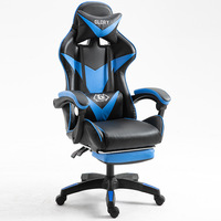 Chaise de jeu avec repose-pieds, chaise de jeu pour bureau à domicile, chaise de café internet, chaise d'e-sport