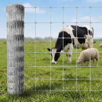 Clôture en fil tressé galvanisé à chaud pour bétail, clôture de champ agricole, clôture pour chevaux, moutons, bétail, enclos de ranch, rouleau de clôture