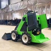 Automatischer Schaufelplanierer DET-450 Mini-Benzin-Raupenlader Kompakter Mini-Radlader für den privaten Hof und Erdbewegungsarbeiten