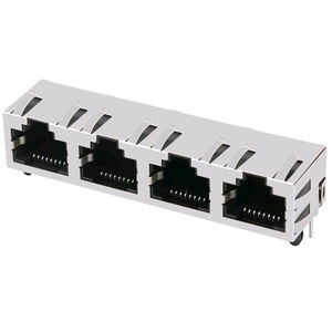 Điện tử Mạng Modular Jack mà không có từ tính 1x2 <span class=keywords><strong>8P8C</strong></span> ổ cắm vàng cao mạ Ethernet <span class=keywords><strong>RJ45</strong></span> kết nối - Product Image 4