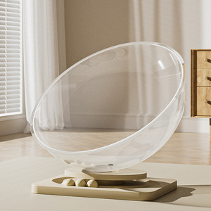 Bunnyhi Mw020 Bán Buôn Giường Vật Nuôi Acrylic Ice Nest Trong Suốt Bán Cầu Mèo Tổ Bán Kín Không Gian Viên Nang Mèo Giường Mèo Đồ Chơi - Product Image 1