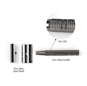 มีดโกนโลหะผสมเป็นมิตรกับสิ่งแวดล้อมมีดโกนสองขอบปลอดภัยด้ามจับรูปตัวทีแบบคลาสสิกสีโรสโกลด์ - Product Image 5