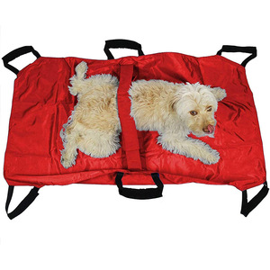 Brancard souple de transport pour animaux de compagnie, en nylon rouge, anti-morsure, pour chiens et chats - Product Image 1