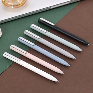 Stylo bille signature corps lisse en stock, encre noire 0,5 mm, cadeau d'affaires avec logo imprimable, nouveauté métallique - Product Image 3