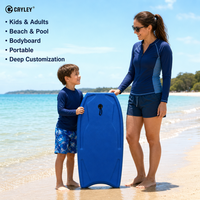Planche de bodyboard portable de couleur unie pour la plage, les jeux aquatiques, le surf, les sports nautiques d'été en plein air, logo personnalisé OEM