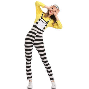 Disfraz de Minion para Mujer, Mono a Rayas, Uniforme para Fiesta de Halloween, Juego de Roles, Disfraz de Carnaval para Adultos - Product Image 6