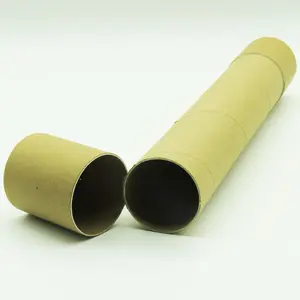 Cartón de embalaje cilíndrico kraft, tubo de papel redondo Original, venta al por mayor de fábrica