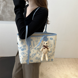 Nouveau Sac Fourre-tout Grande Capacité en Cuir PU Vintage Haut de Gamme <span class=keywords><strong>à</strong></span> Double Fermeture Éclair 2026 – Sac <span class=keywords><strong>à</strong></span> <span class=keywords><strong>Main</strong></span> <span class=keywords><strong>Femme</strong></span> Tendance Graffiti - Product Image 3