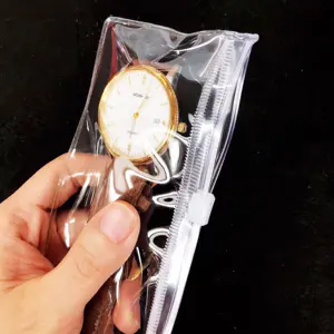 聚氯乙烯手表wact表带透明透明聚氯乙烯储物拉链锁拉链包装袋
