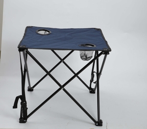 <span class=keywords><strong>Table</strong></span> de <span class=keywords><strong>camping</strong></span> pliante compacte carrée sur mesure pour l'extérieur, <span class=keywords><strong>table</strong></span> de pique-nique portable mini avec impression, en fer <span class=keywords><strong>bleu</strong></span> compact - Product Image 4