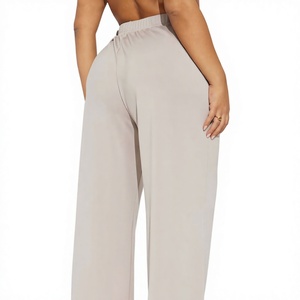 Pantalon large pour homme, taille élastique, coton, décontracté, gris, automne - Product Image 3