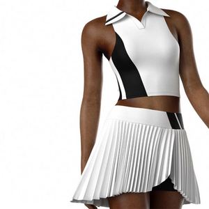2026 Fashion Custom High Quality Breathable Quick Dry Tennis Jersey Set Sports Wear for Women Summer <b>Cool</b> 2-Piece - Product Image 3