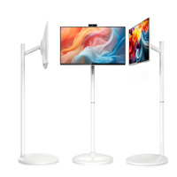 Venta al por mayor 27 pulgadas Android Gaming TV 4 + 64GB Almacenamiento LED Retroiluminación Blanco 1080p HDTV Soporte portátil para Esports Streamers