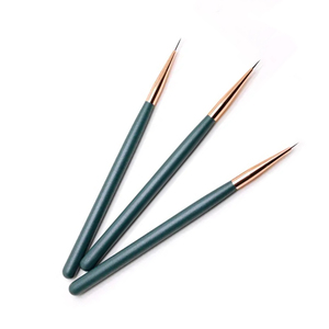 Green Frosted Handle Liner Nail Art Brush for Gel <b>Polish</b> Painting Drawing Professional Nail Salon - Product Image 4