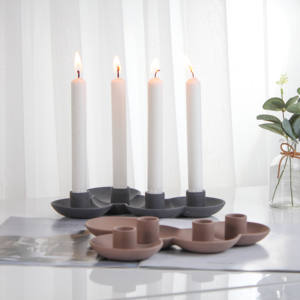 เชิงเทียนทรงฟองสบู่,ที่ใส่เทียนเซรามิกตกแต่งอย่างสร้างสรรค์สีสันสดใสทำด้วยมือโคมไฟและเหยือกเทียน - Product Image 2