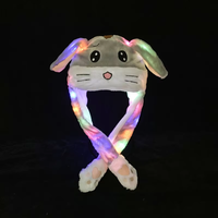 Cappello corea orecchie da coniglietto simpatico animale cappelli pompanti aria di pelliccia di coniglio incandescente cappello caldo invernale in movimento cappelli da coniglietto di peluche